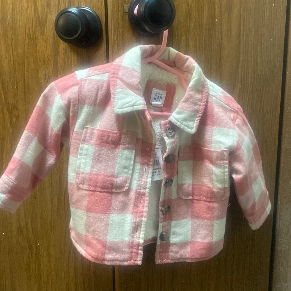 Pink baby Gap Sherpa jacket